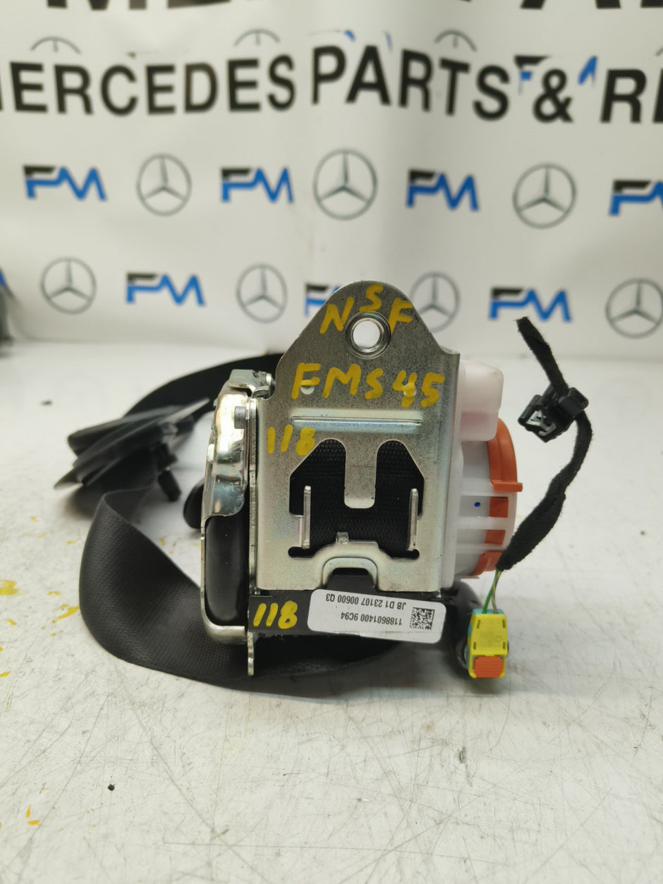 MERCEDES A CLASS SEAT BELT FRONT LEFT PASSENGER SIDE A1188601400 FMS45 NSF