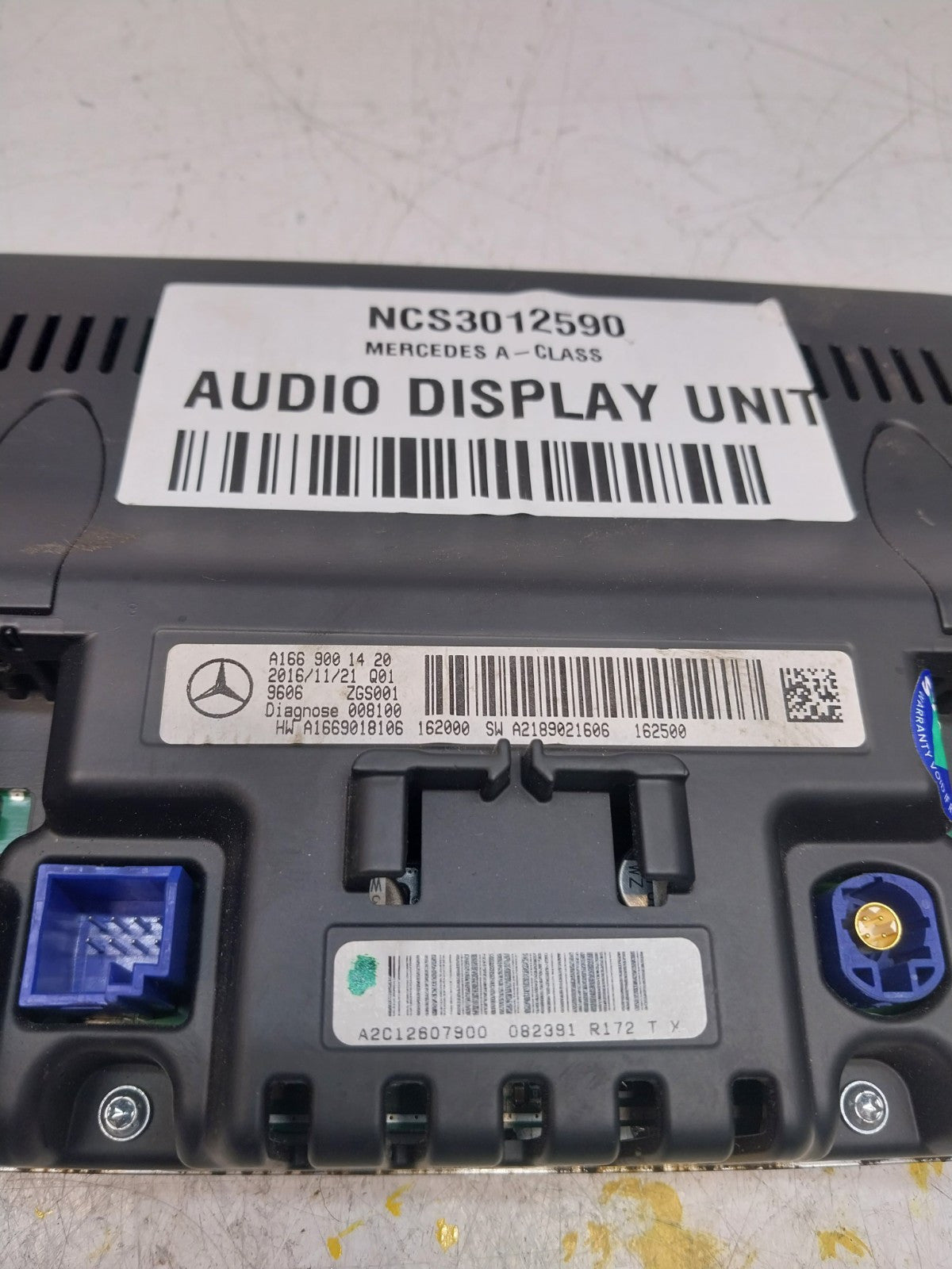 MERCEDES M-CLASS W166 DISPLAY SCREEN A1669001420 2016 FM00716