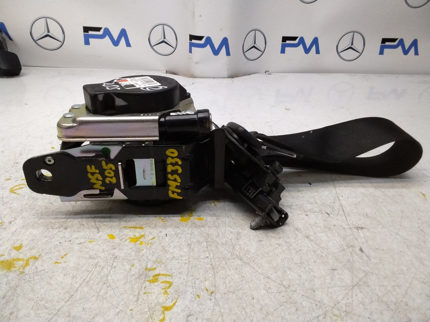 MERCEDES C-CLASS W205 SEAT BELT FRONT PASSENGER LEFT SIDE A2058600185 FMS330 NSF