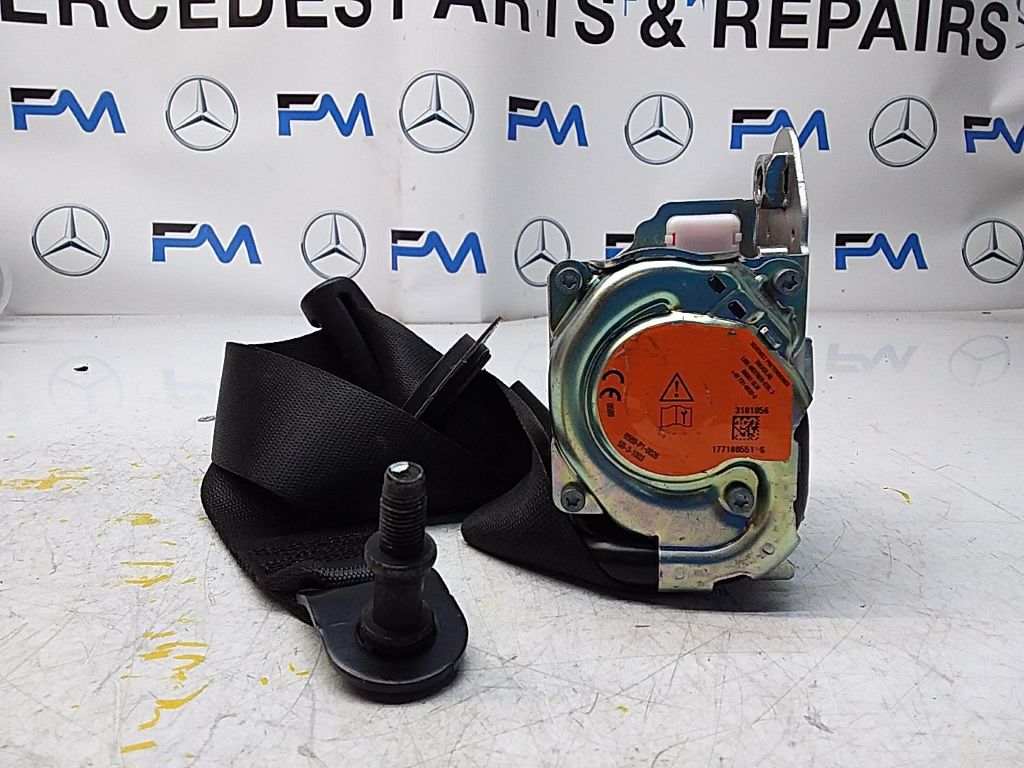 MERCEDES A CLASS  FRONT RIGHT SEAT BELT WITH PRETENSIONER A1778600800 FMS53 OSF