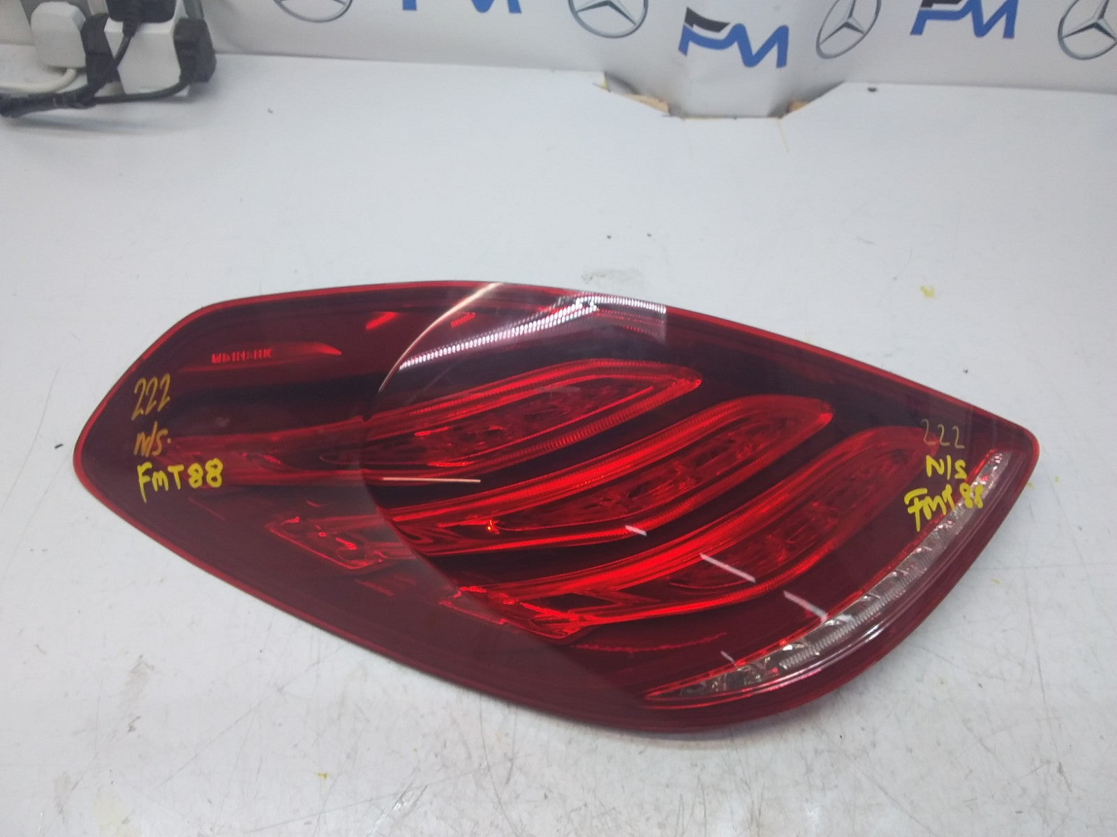 MERCEDES S-CLASS W222 REAR PASSENGER N/S TAIL LIGHT A2229065401 2016 FMT88