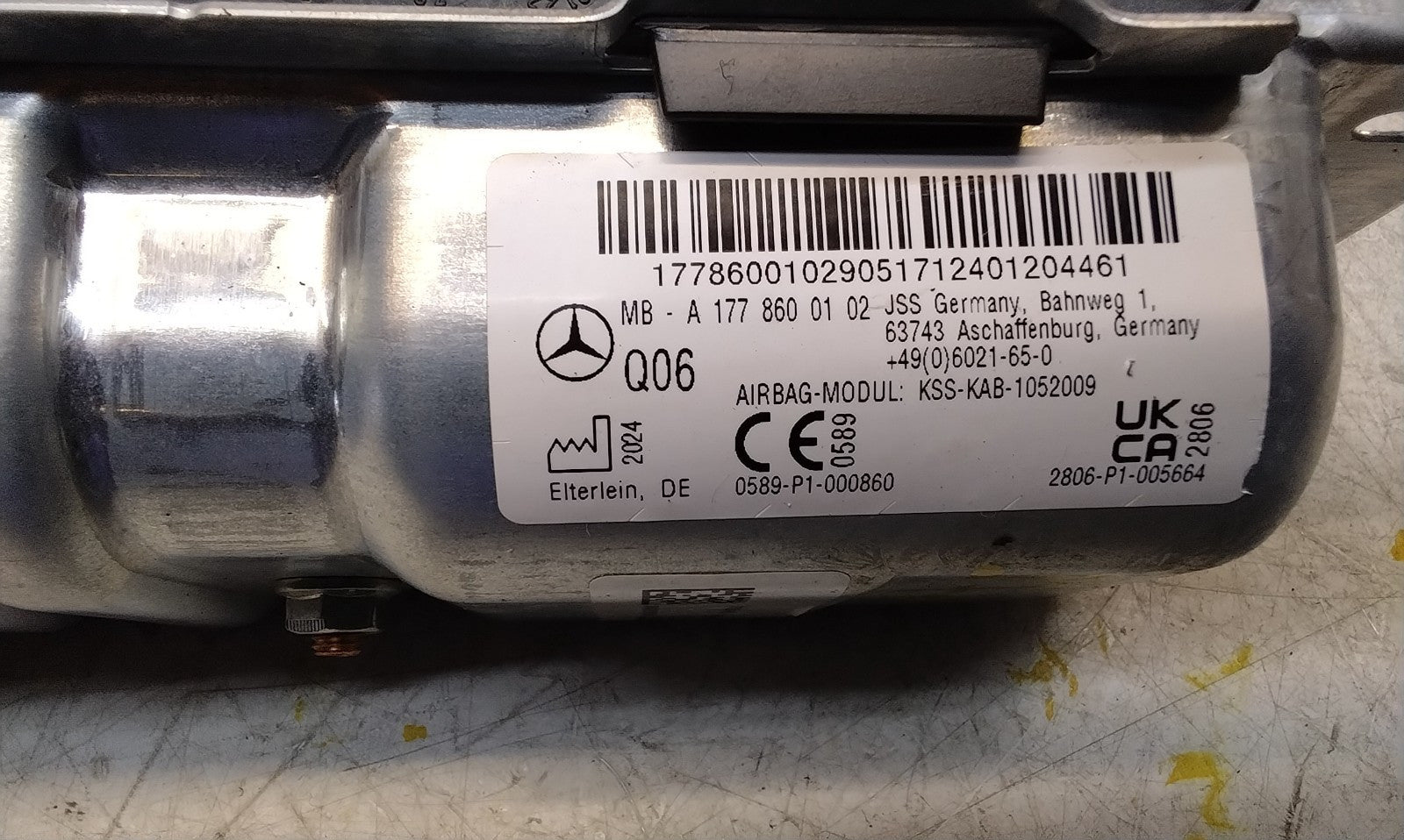 2019 MERCEDES BENZ A-CLASS W177 DRIVER SIDE KNEE AIRBAG A1778600102 FM00752