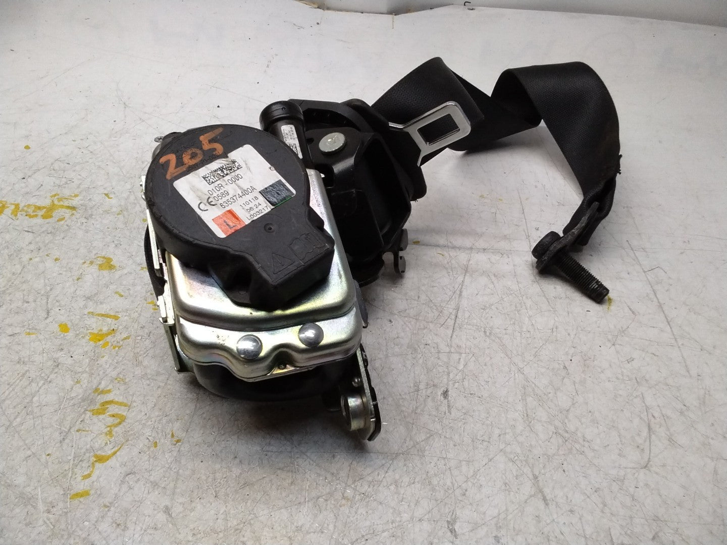 MERCEDES-BENZ W205 C CLASS FRONT LEFT PASSENGER SEATBELT A2058605185 FMS342 NSF