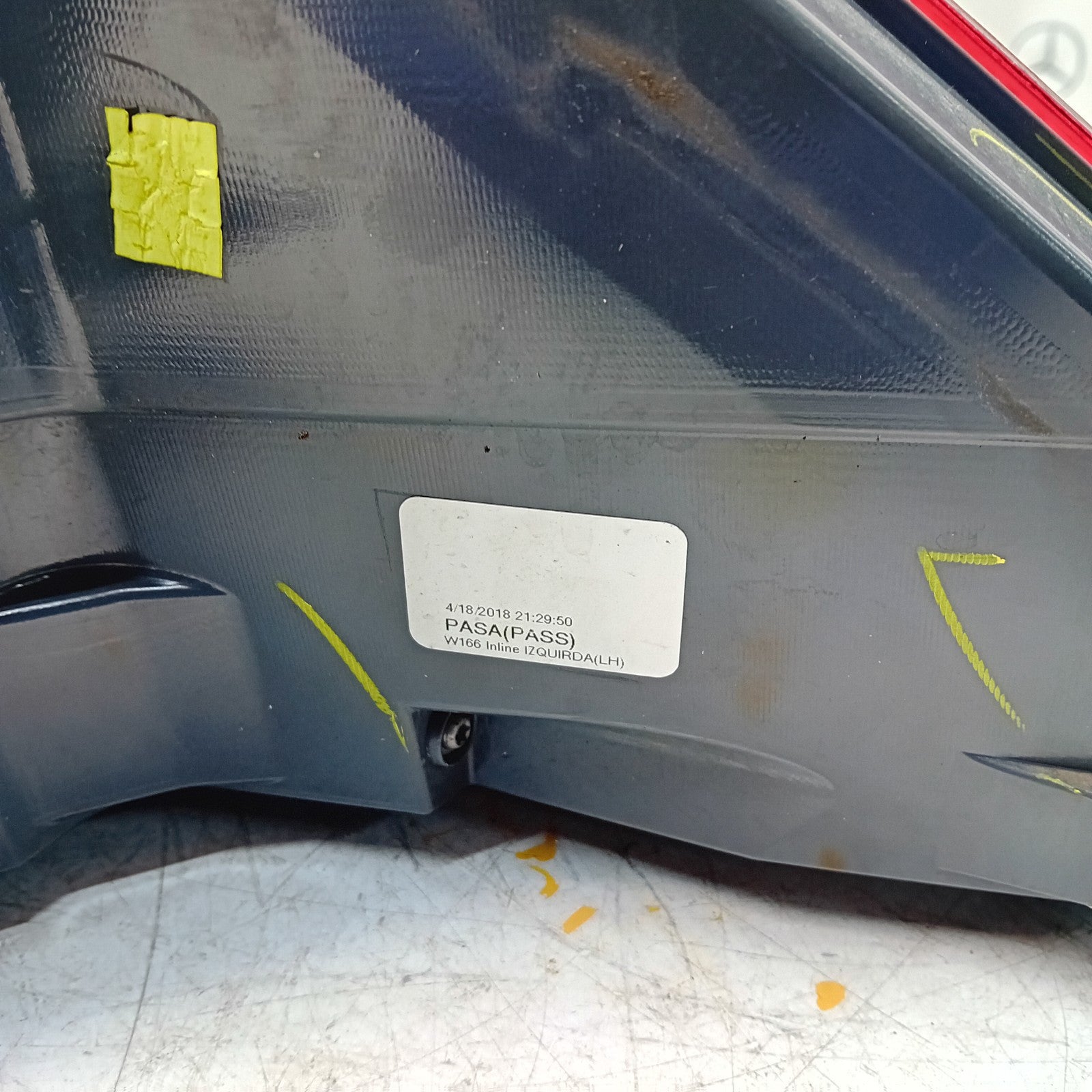 MERCEDES GLE W166 PASSENGER SIDE NS REAR TAIL LIGHT A1669065702 2018 FMT169