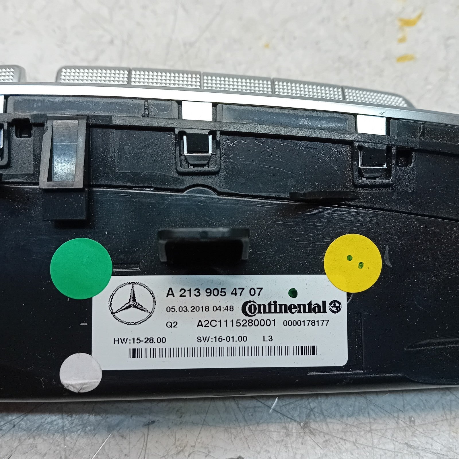 MERCEDES E CLASS HEATER AC CLIMATE CONTROL PANEL A2139054707 2018-2023 FM00962