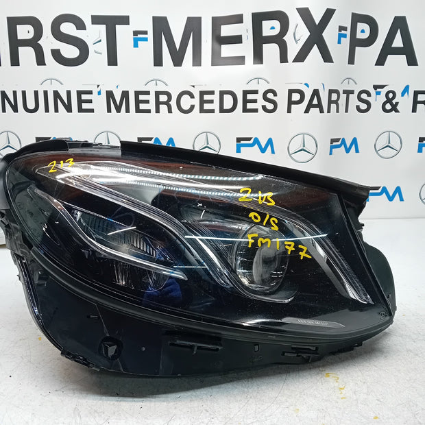 MERCEDES E-CLASS W213 HEADLIGHT DRIVER SIDE OS RIGHT A2129069608 2018 FMH177